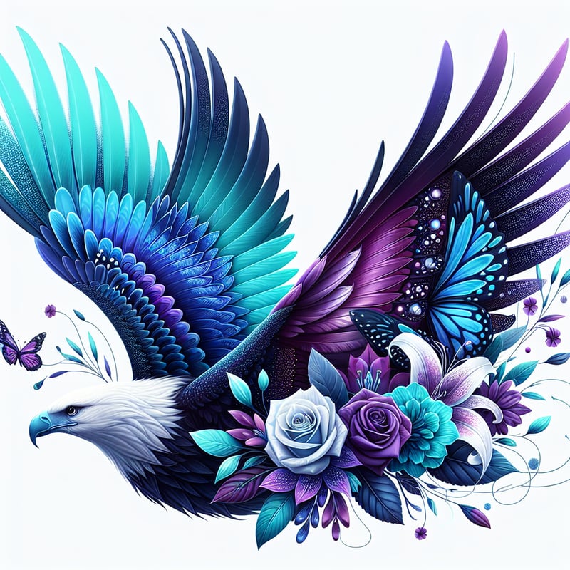 Eagle with Monarch Butterfly Wings