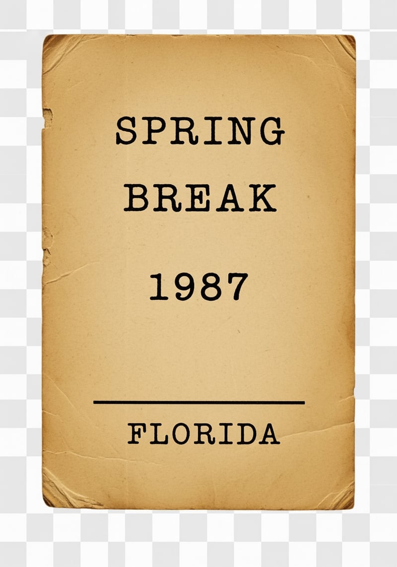 1980s Spring Break Text Art