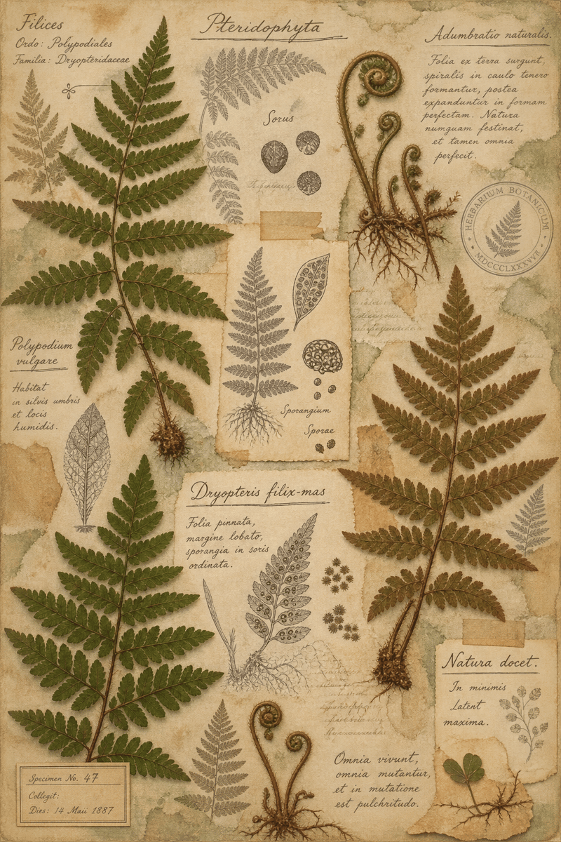 Vintage Botanical Journal Background
