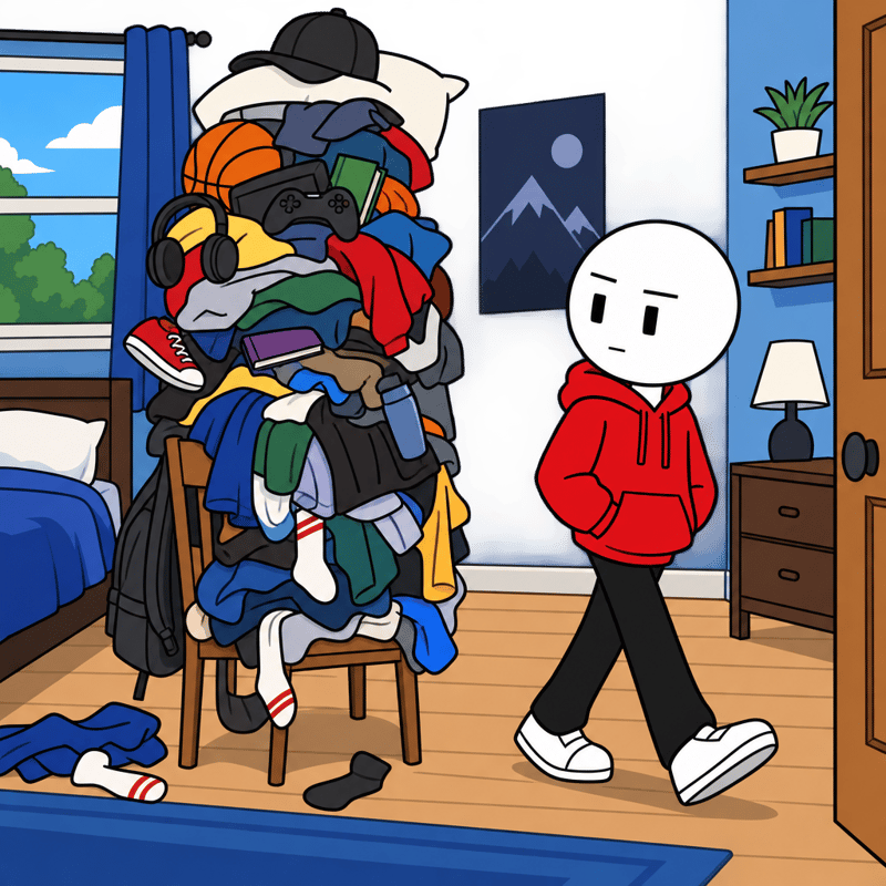 Flat 2D Cartoon: Character & Pile