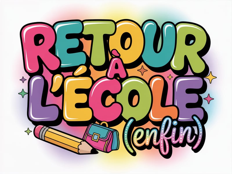 Back to School 3D Bubble Letters