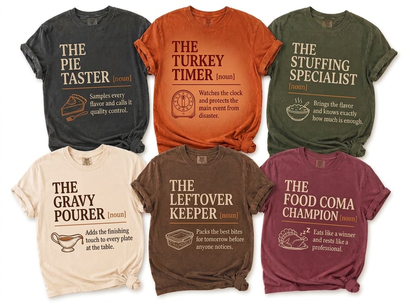 Thanksgiving Pie and Food Lover Shirts