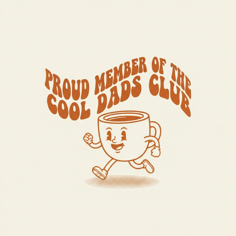 Retro Cool Dads Club Illustration