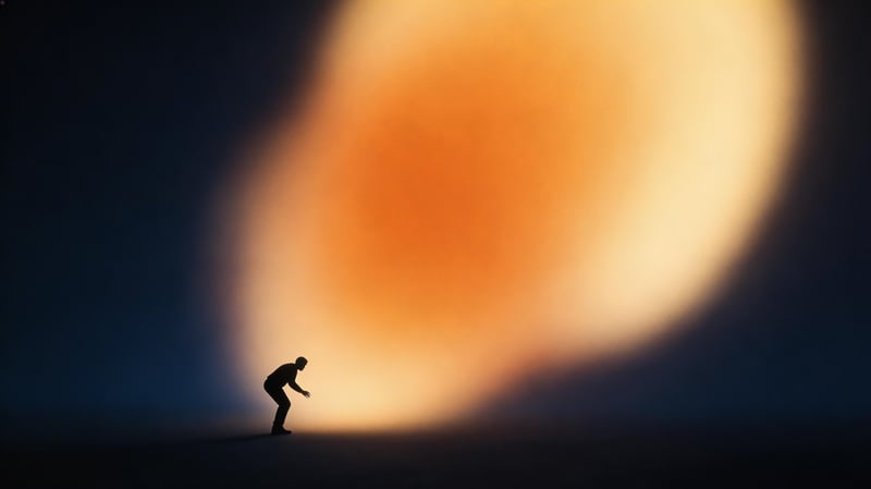 Low-Angle Silhouette with Abstract Light
