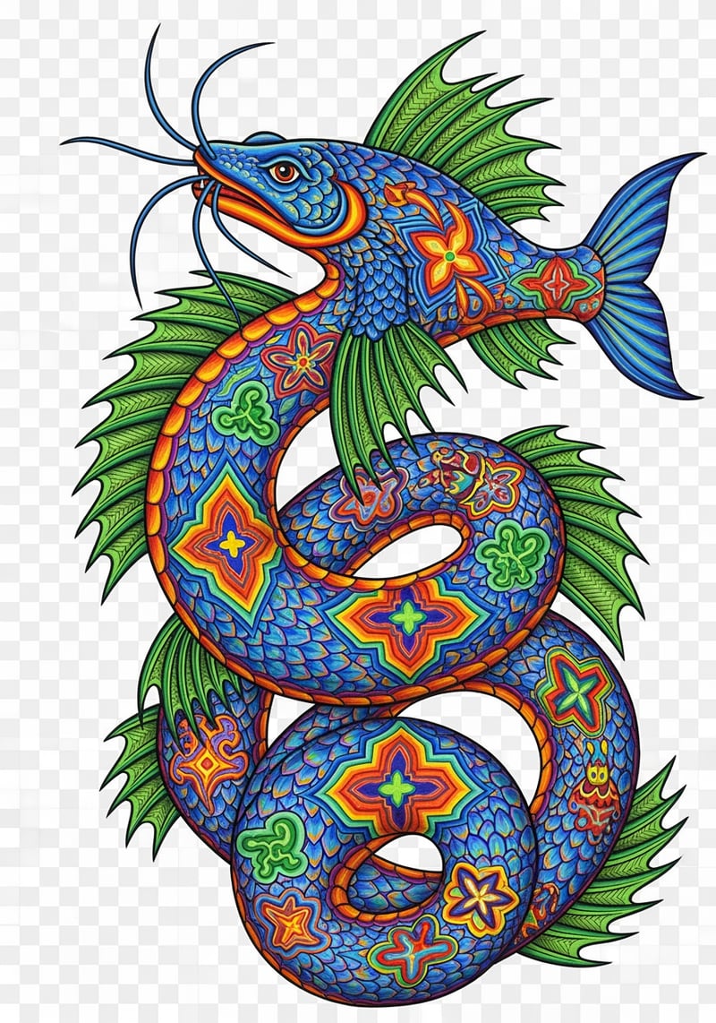 Mythical Alebrije Florida River Serpent
