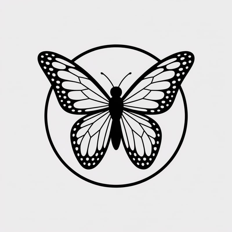 Monochrome Black on White Image