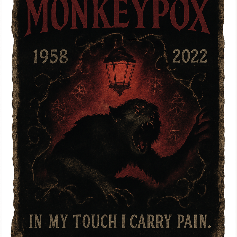 Gothic Monkeypox Poster Art