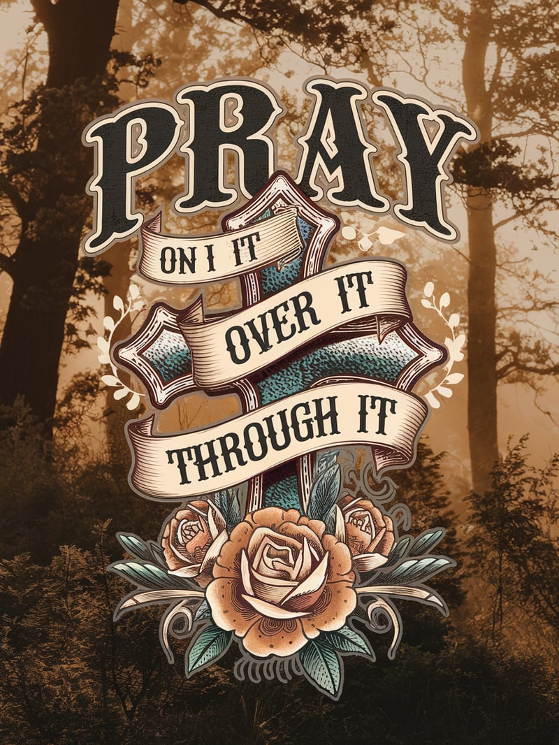 Vintage Christian Tattoo T-Shirt Design