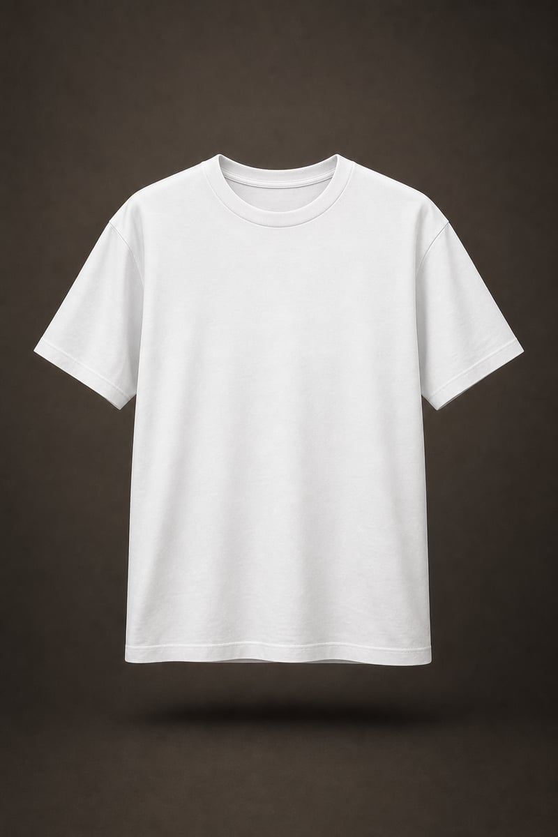 Blank White T-Shirt Mockup 3D Render