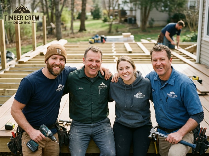 Crew of Deck Builders Posing