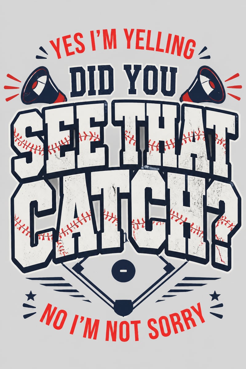Funny Loud Baseball Mom Typography