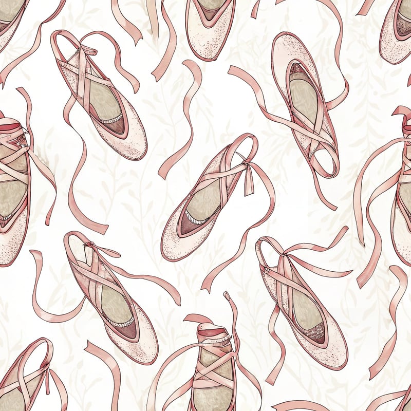 Abstract Pink Ballet Slippers Pattern