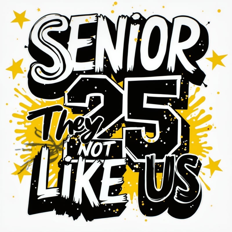 Bold SENIOR 25 Graffiti Design