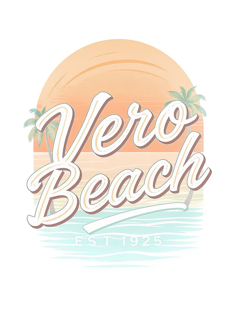 Old Florida Vero Beach Retro Script