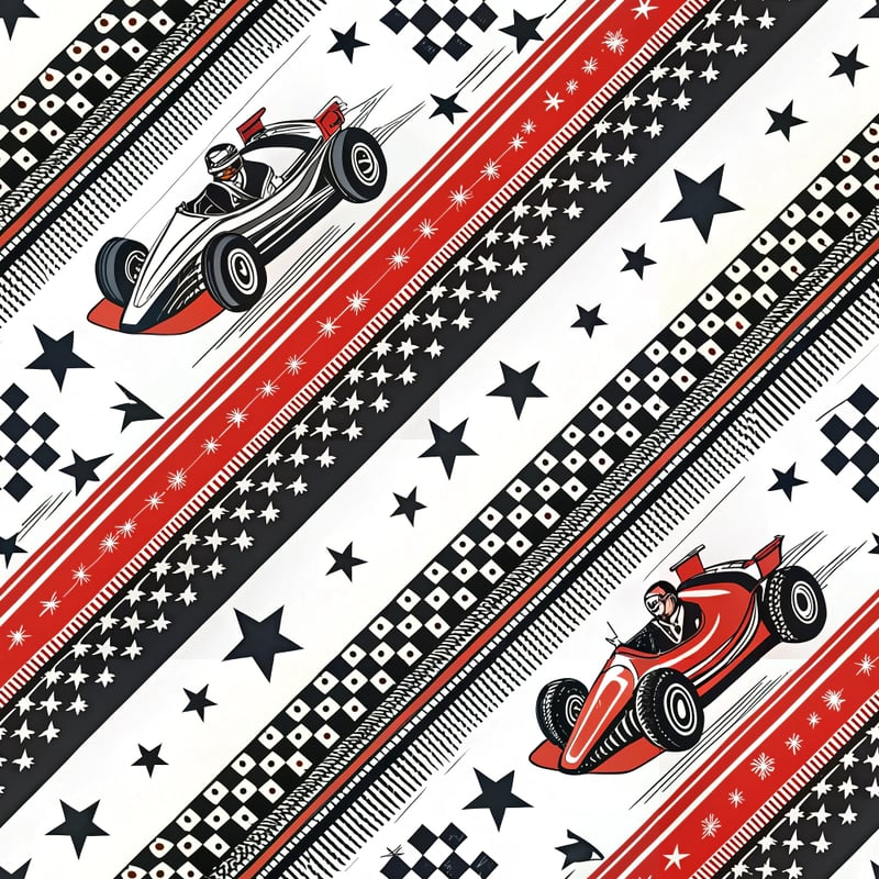 Striped Chequered Racing Motifs