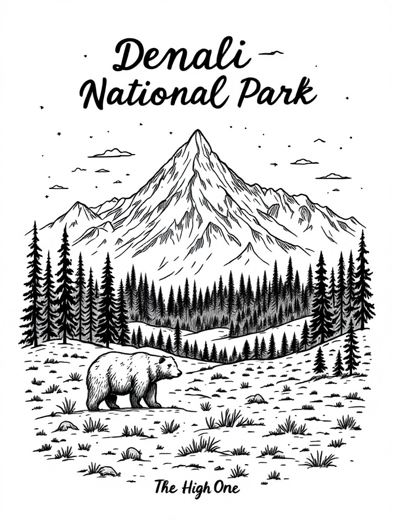 Denali National Park T-Shirt Design