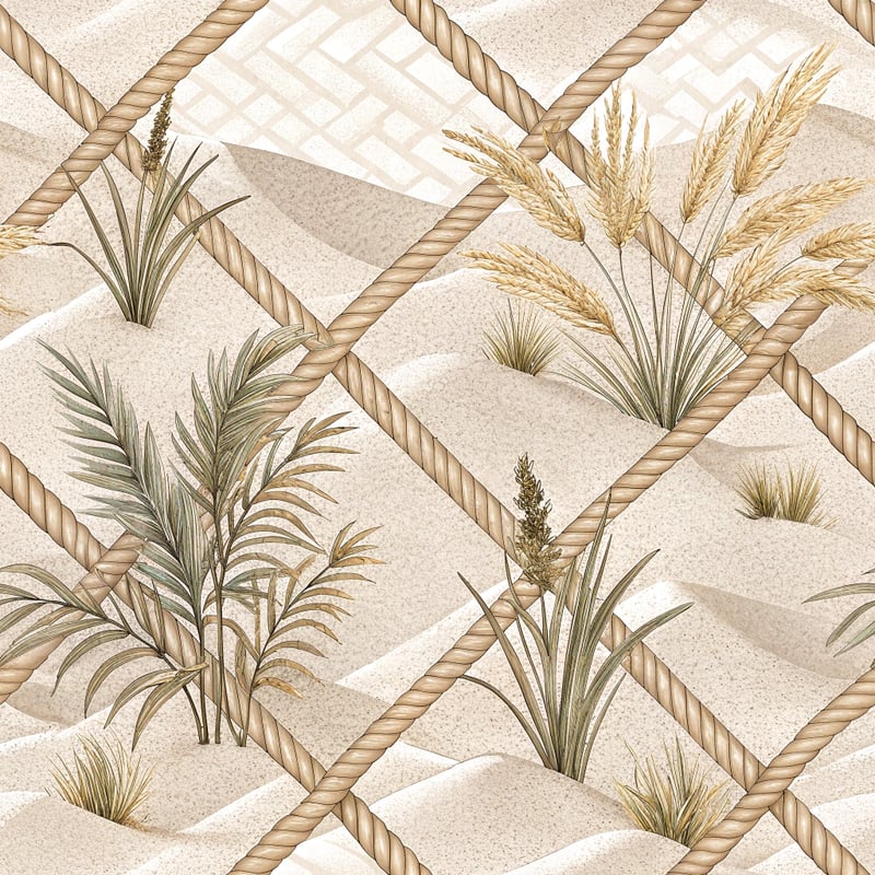 Minimal Soft Sand Tone Grid Pattern