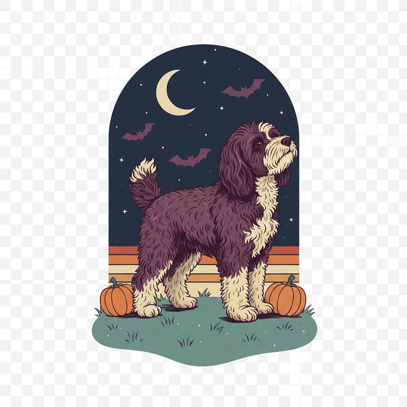 Halloween Maltipoo Dog Graphic