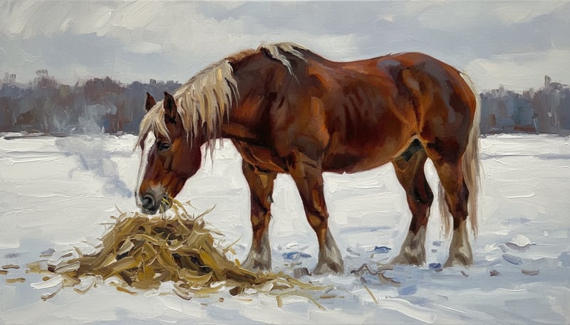 Alla Prima Sketch of Draft Horse