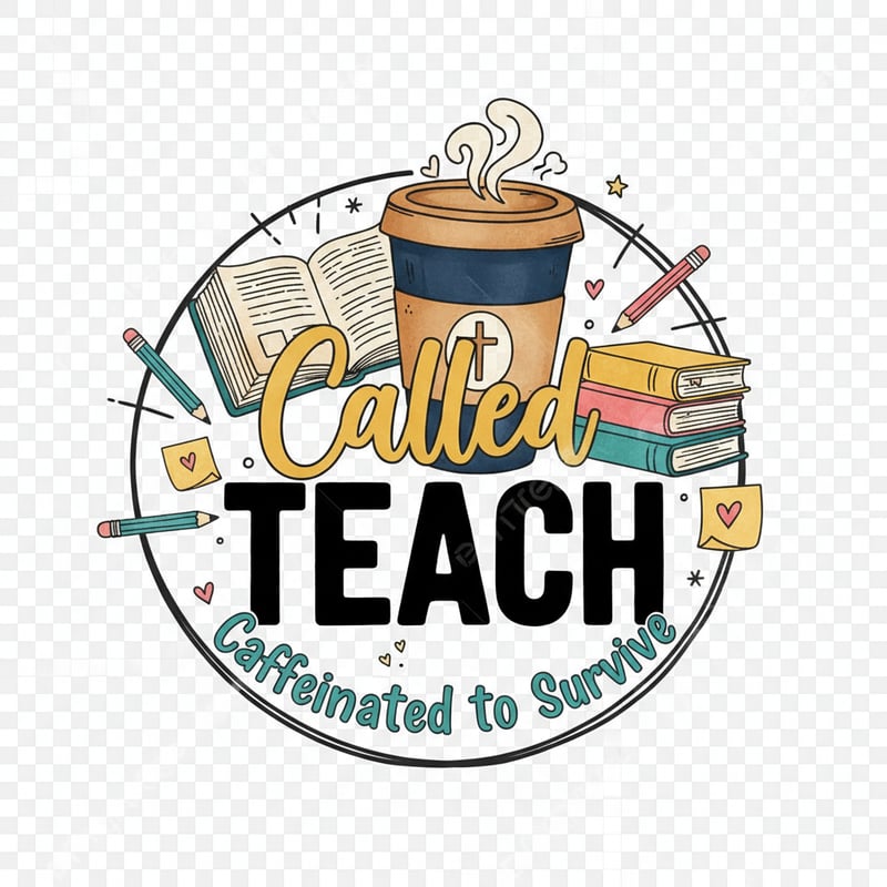 Teacher Coffee Faith PNG Design