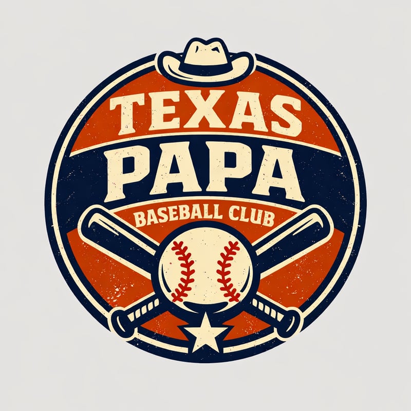 Texas Papa Baseball Club T-Shirt Design