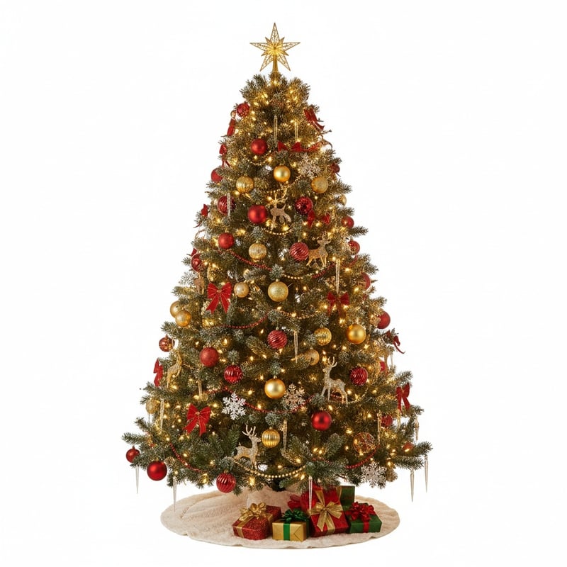 Bright Decorated Christmas Trees