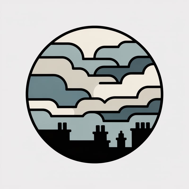 London Fog Vector Art Badge