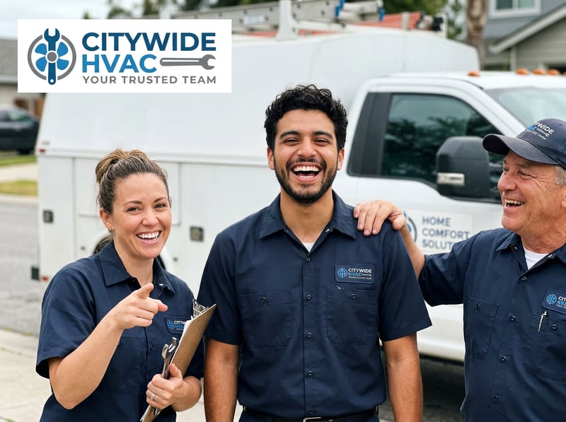 HVAC Home Services Team Portrait