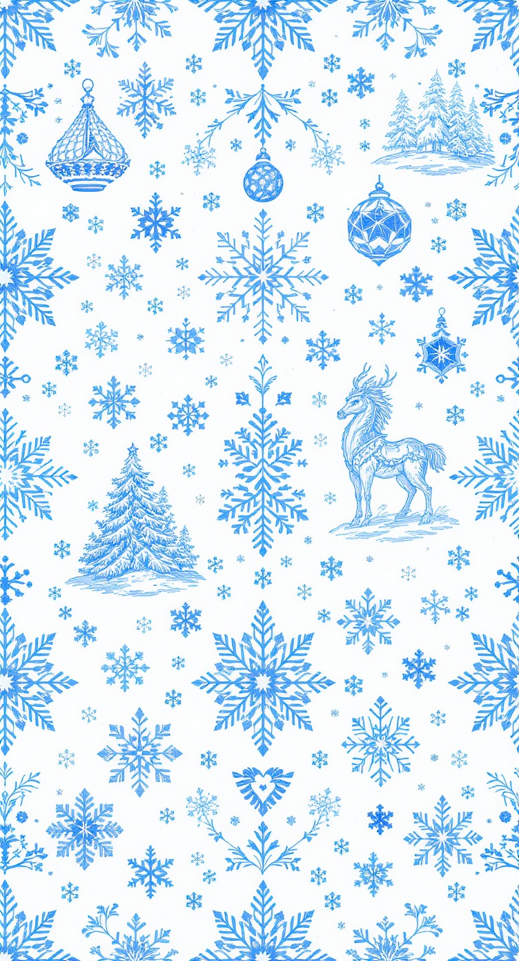 Winter Snowflake Toile Design