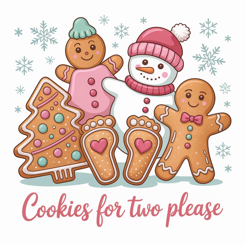 Whimsical Christmas Cookie Illustration