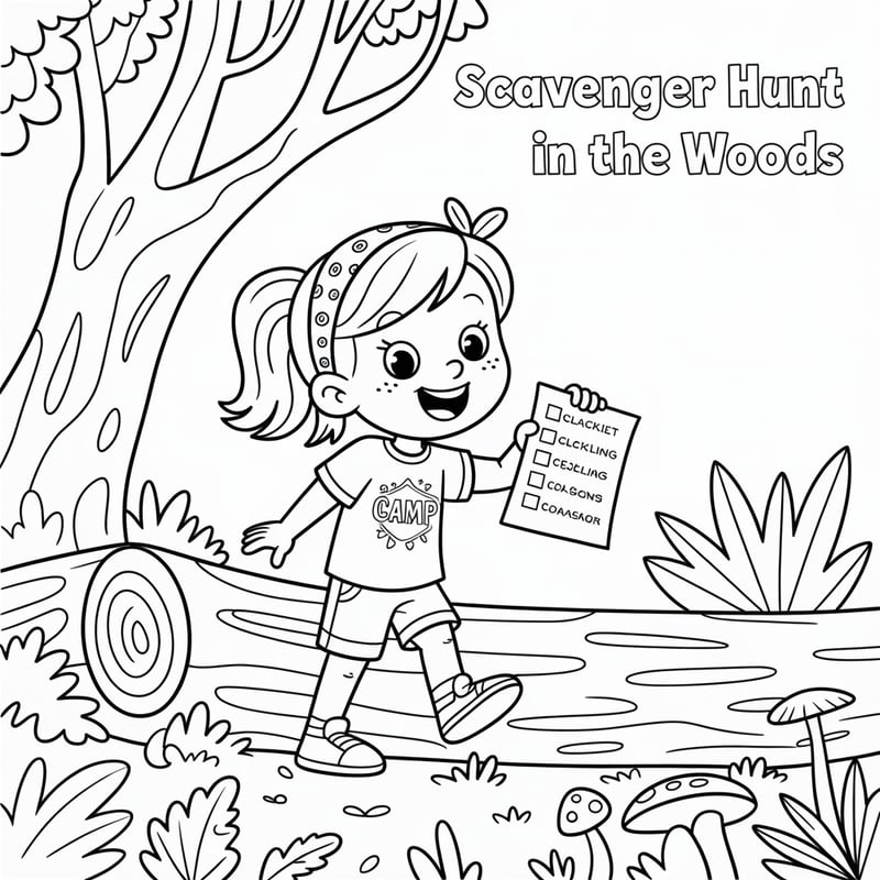 Ivy's Outdoor Scavenger Hunt Coloring