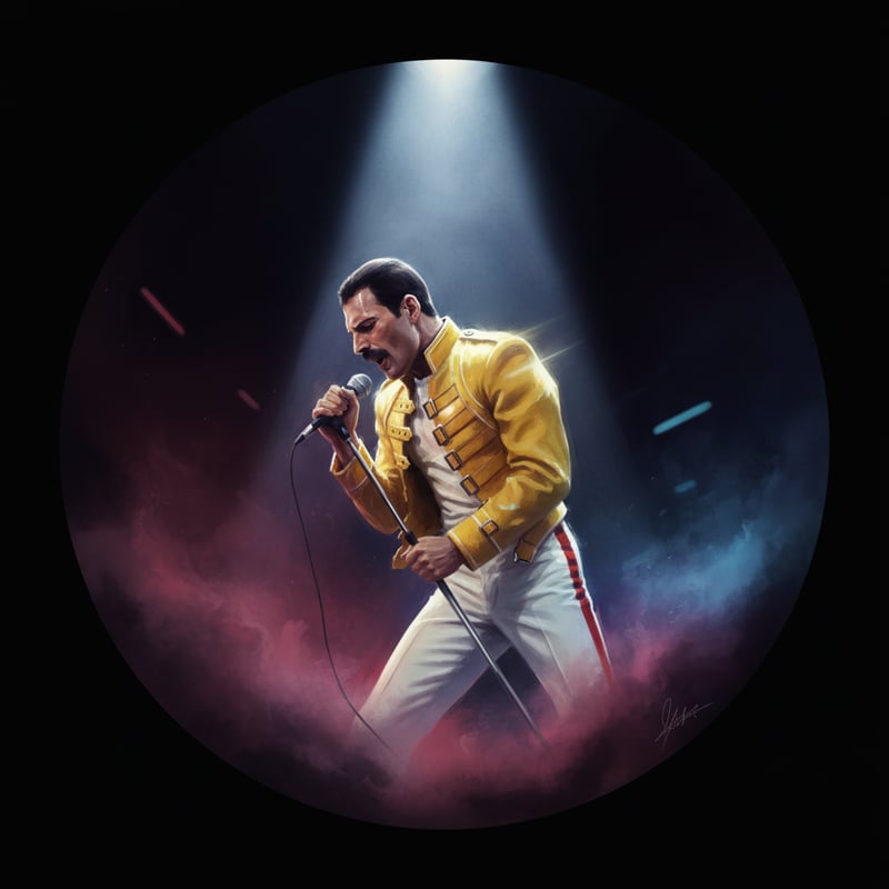 Freddie Mercury Iconic Concert Scene