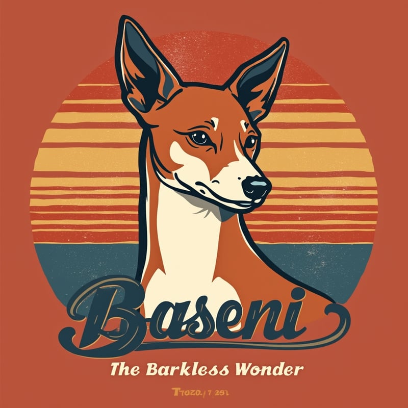 Vintage Basenji T-Shirt Design