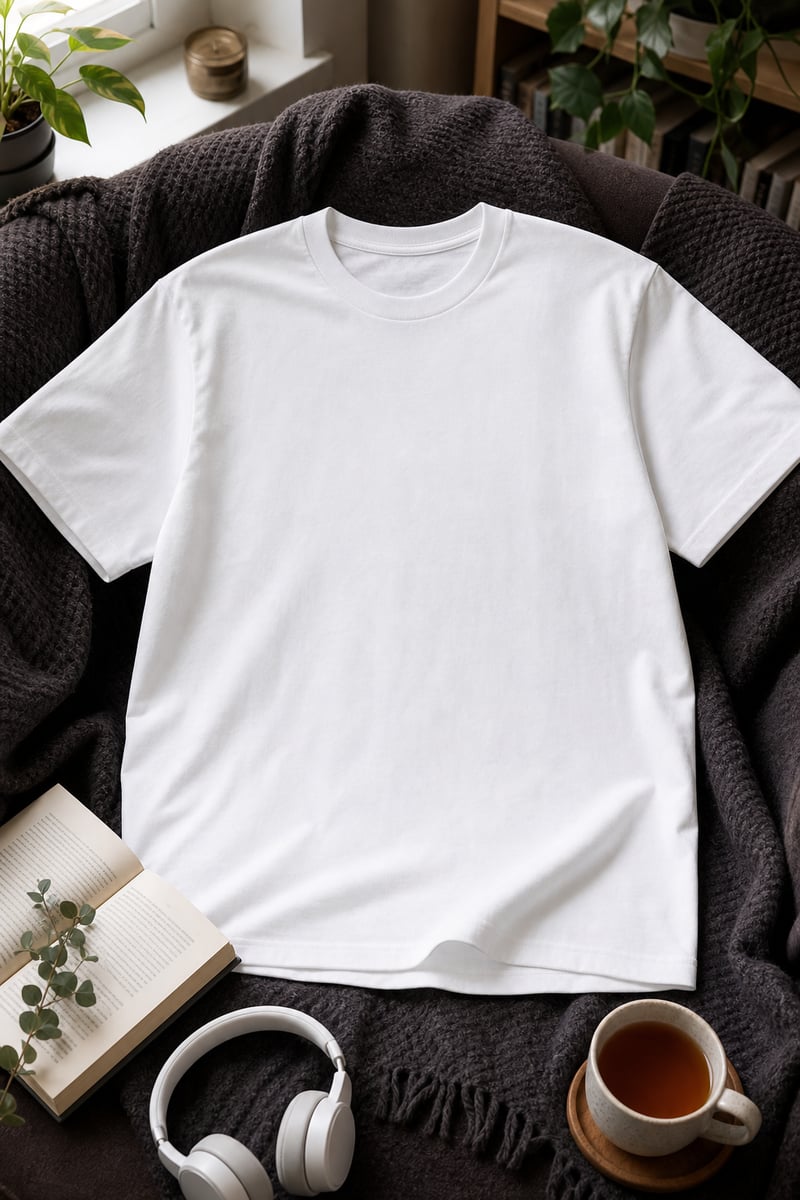 Blank White T-Shirt Mockup