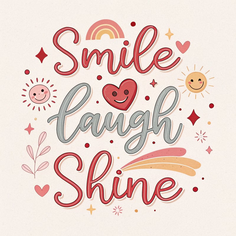 Cute Smile Laugh Shine Design