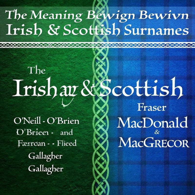 Irish & Scottish Surnames Explained