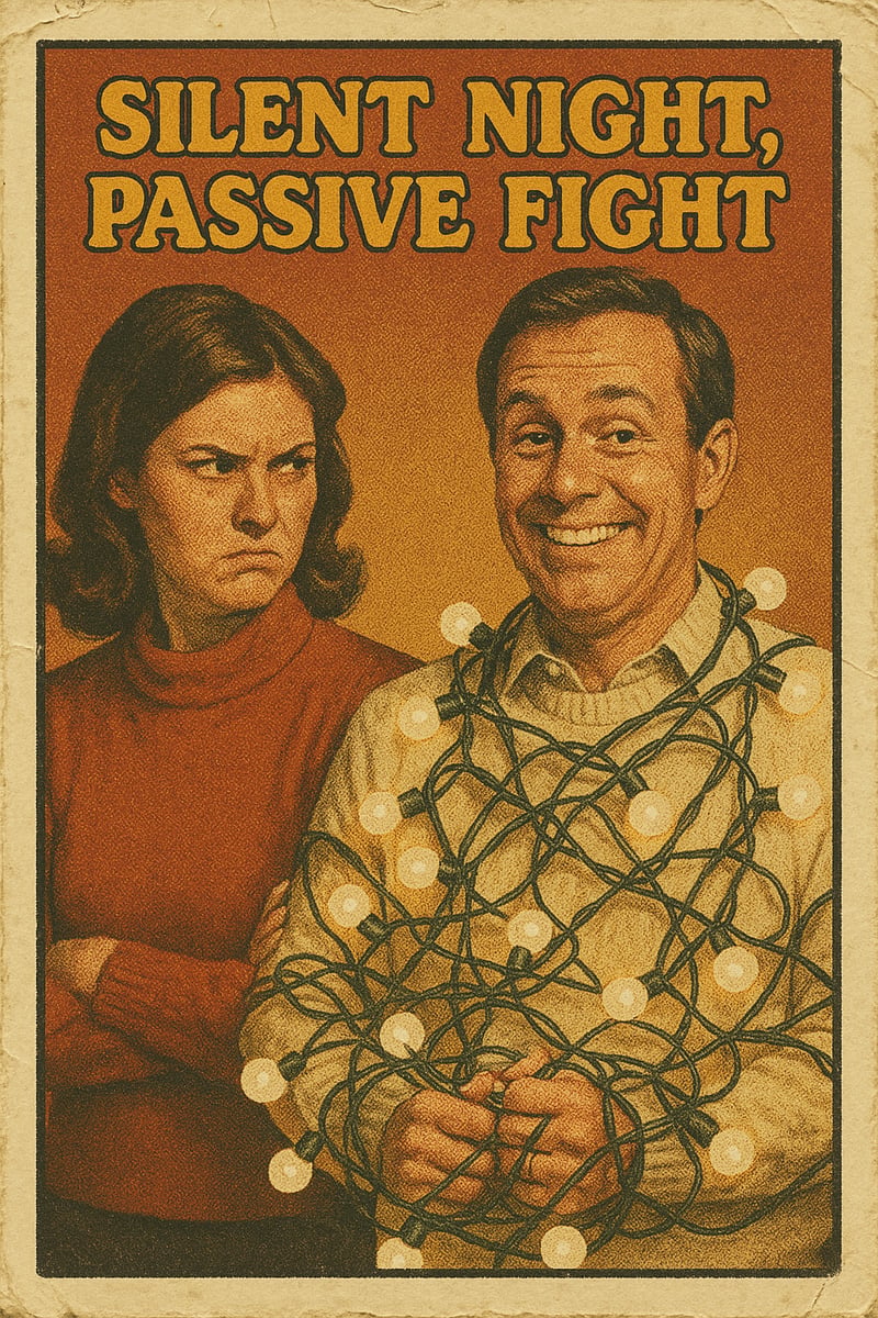 Retro 1970s Christmas Poster