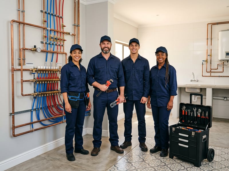 Team Portrait in Residential Utility Room