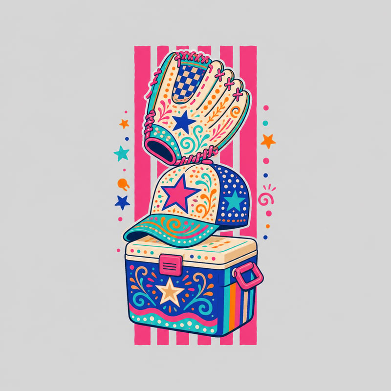 Vibrant Baseball Life Graphic Tee