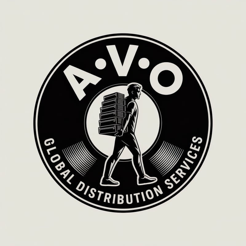 Emblem Circular Vinyl Record Logo