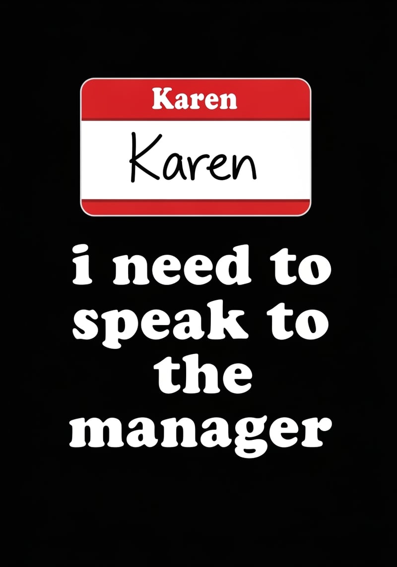 Humorous 'Speak to Manager' Name Tag