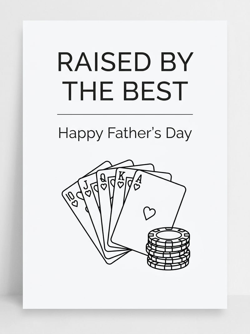 Minimalist Poker Father's Day Design