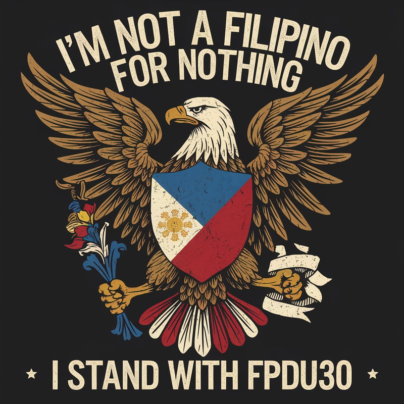 Vintage Eagle Design with Philippine Colors
