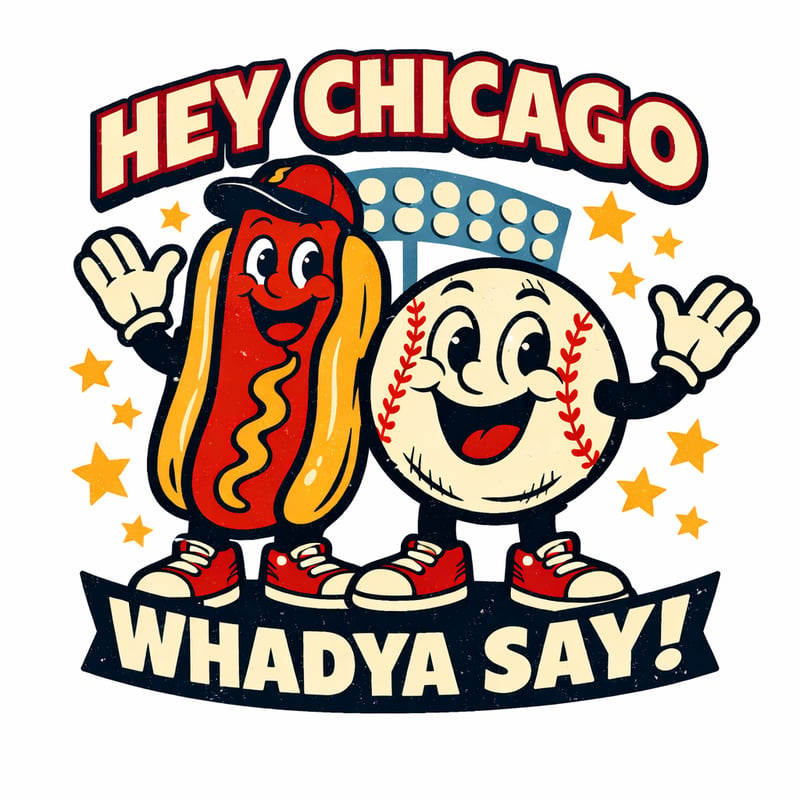 Playful Chicago Baseball Mascot Design