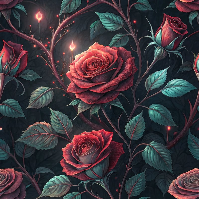 Luminous Gothic Roses