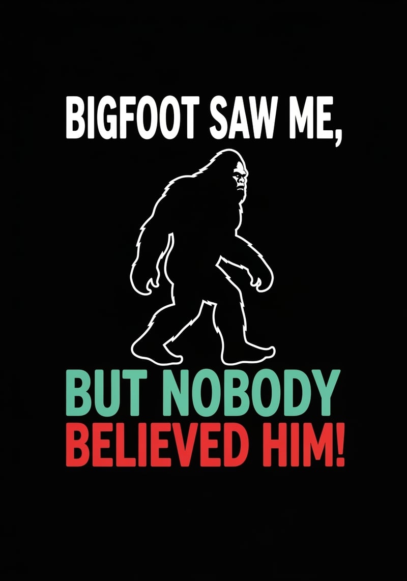 Bold Bigfoot Quote T-Shirt Design