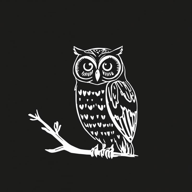 Minimalist Owl Illustration