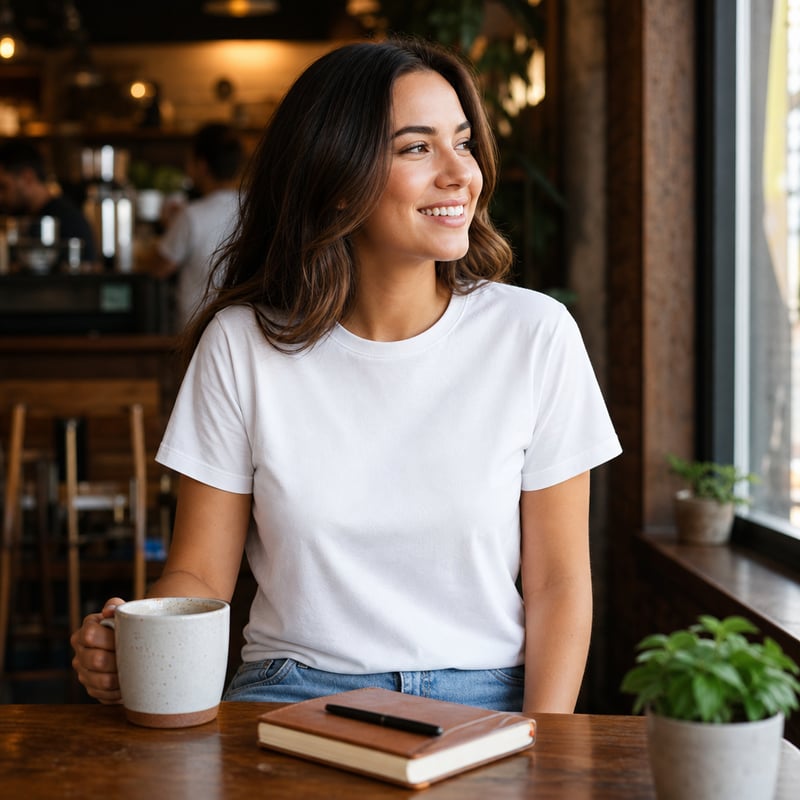 Blank White Unisex T-Shirt Mockup