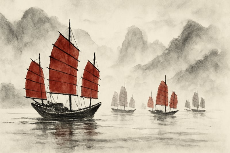 Traditional Chinese Junk Ships