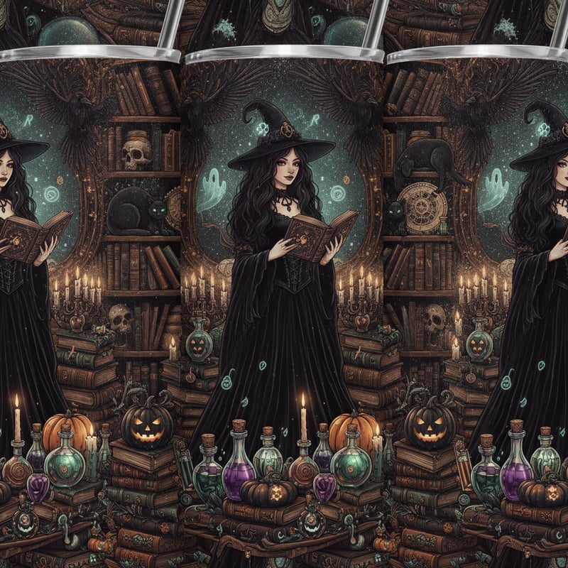 Halloween Book Lover Tumbler Wrap